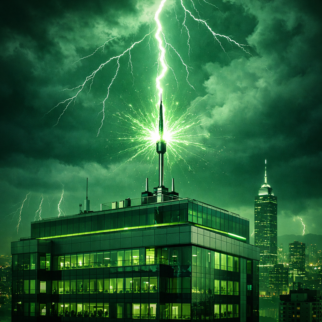 Rayo en ciudad (imagen de referencia)
